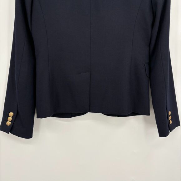 J. Crew Schoolboy Blazer in Navy, Size 2, Two Button Wool Old Money Preppy FLAWS - Picture 8 of 11